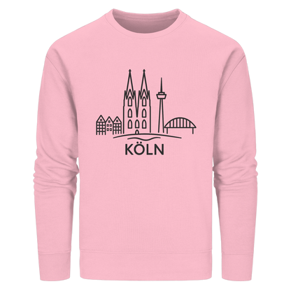 Köln Skyline (großer Druck auf der Brust) - Organic Basic Unisex Sweatshirt