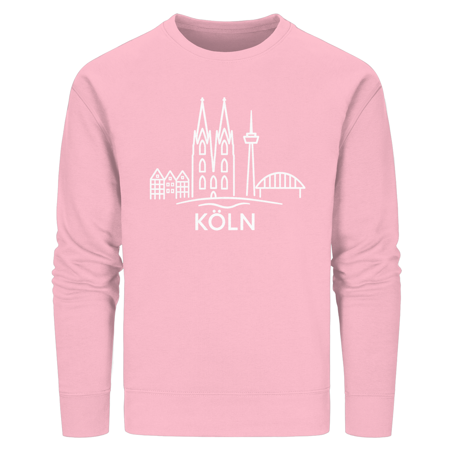 Köln Skyline (großer Druck auf der Brust) - Organic Basic Unisex Sweatshirt