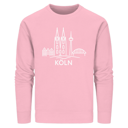 Köln Skyline (großer Druck auf der Brust) - Organic Basic Unisex Sweatshirt