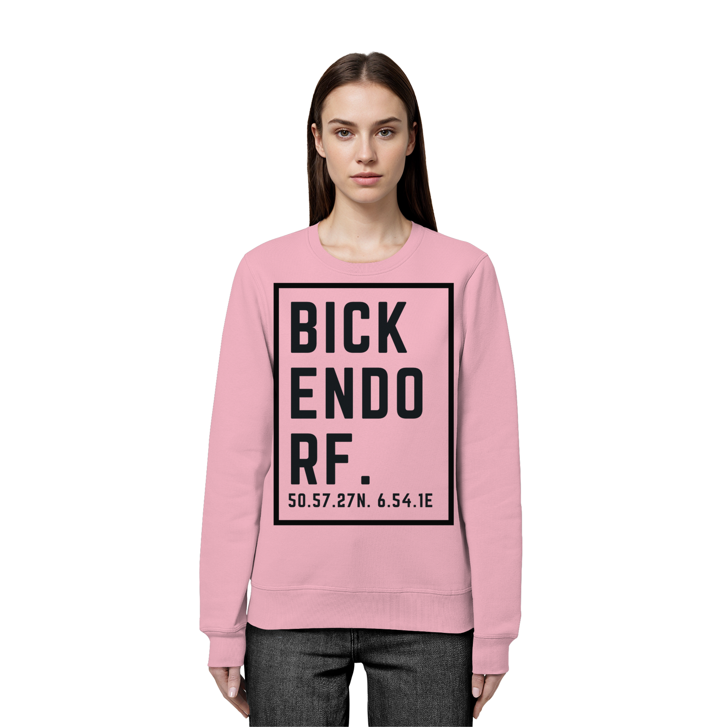 Bickendorf Koordinaten (großer Druck auf der Brust) - Organic Basic Unisex Sweatshirt