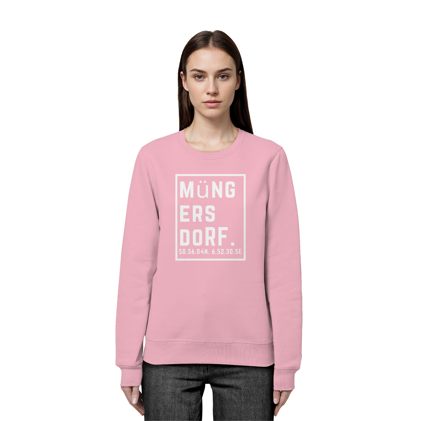Müngersdorf Koordinaten (großer Druck auf der Brust) - Organic Basic Unisex Sweatshirt