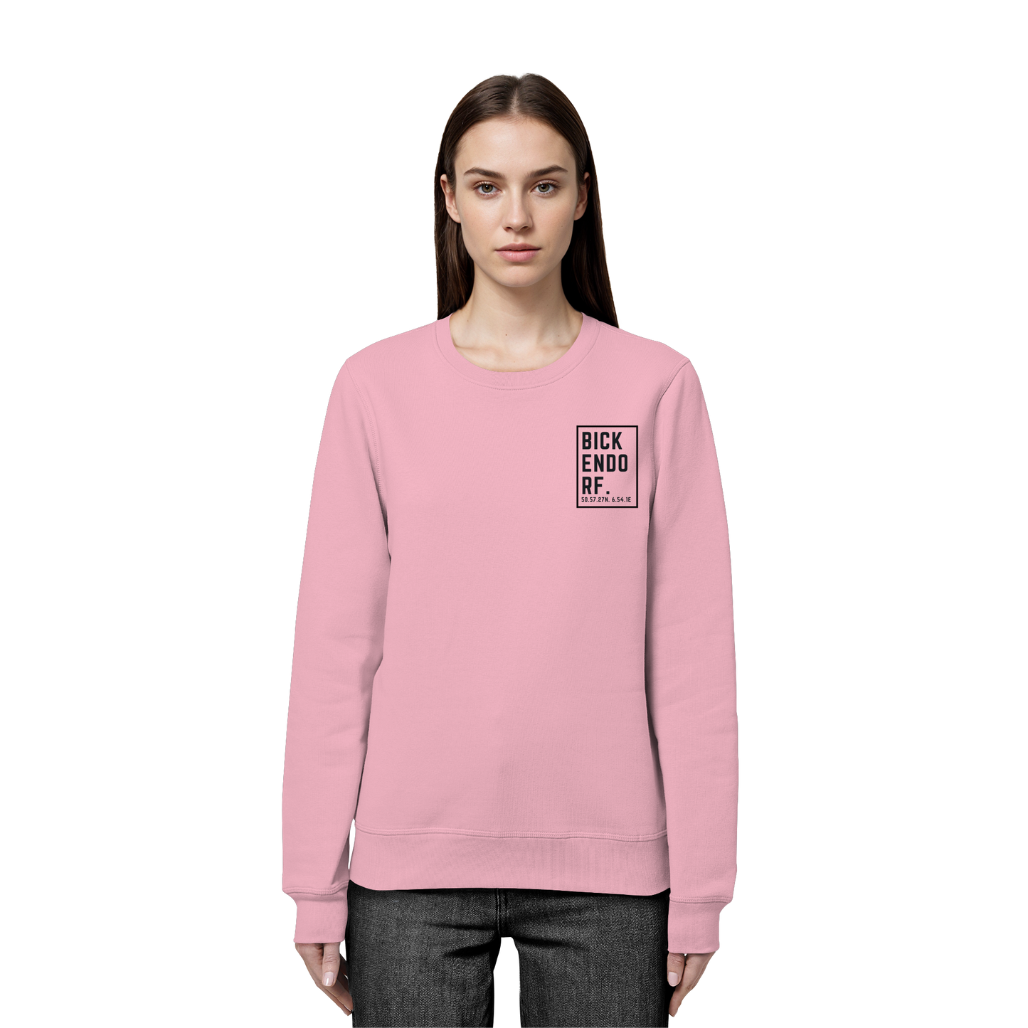 Bickendorf Koordinaten (kleiner Druck auf der Brust) - Organic Basic Unisex Sweatshirt