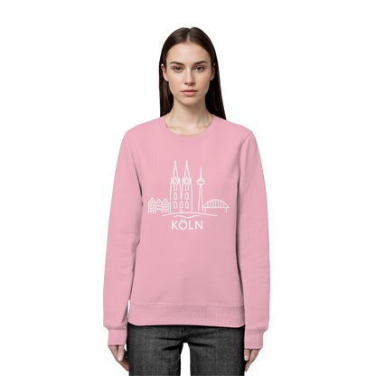 Köln Skyline (großer Druck auf der Brust) - Organic Basic Unisex Sweatshirt