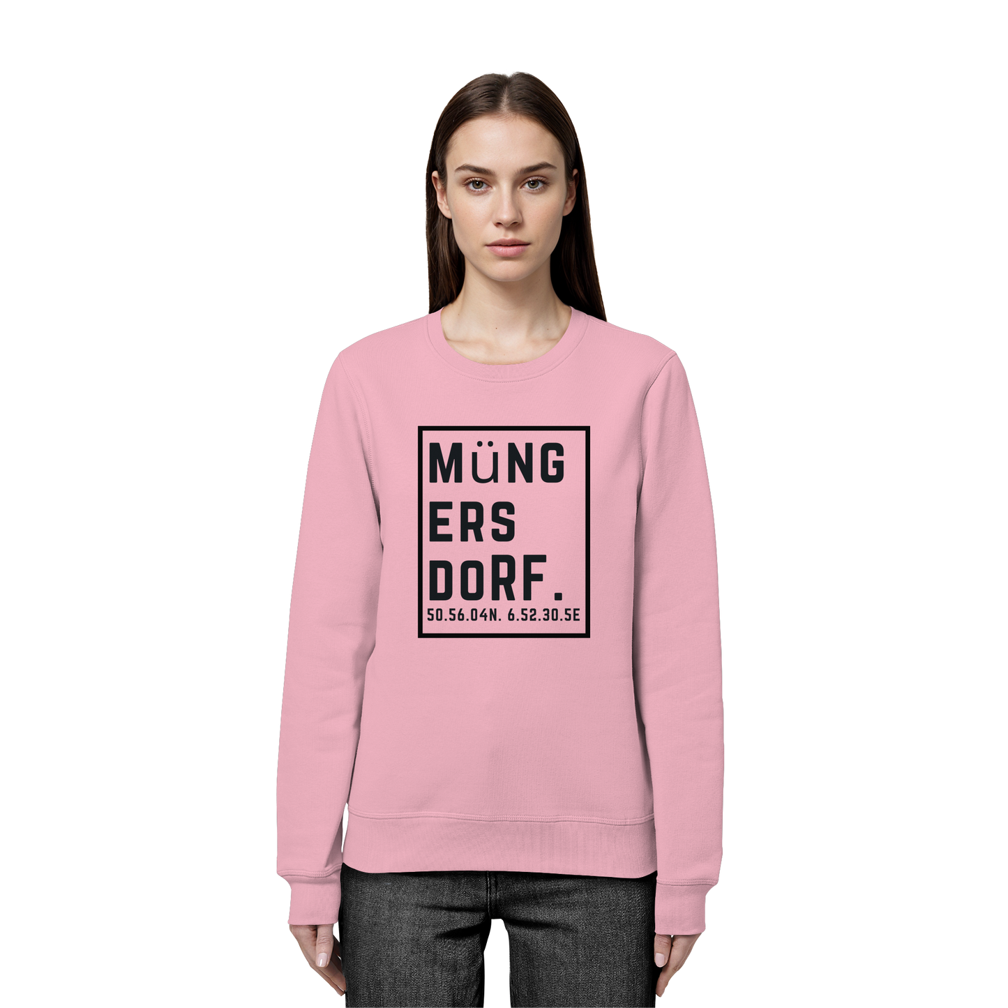 Müngersdorf Koordinaten (großer Druck auf der Brust) - Organic Basic Unisex Sweatshirt