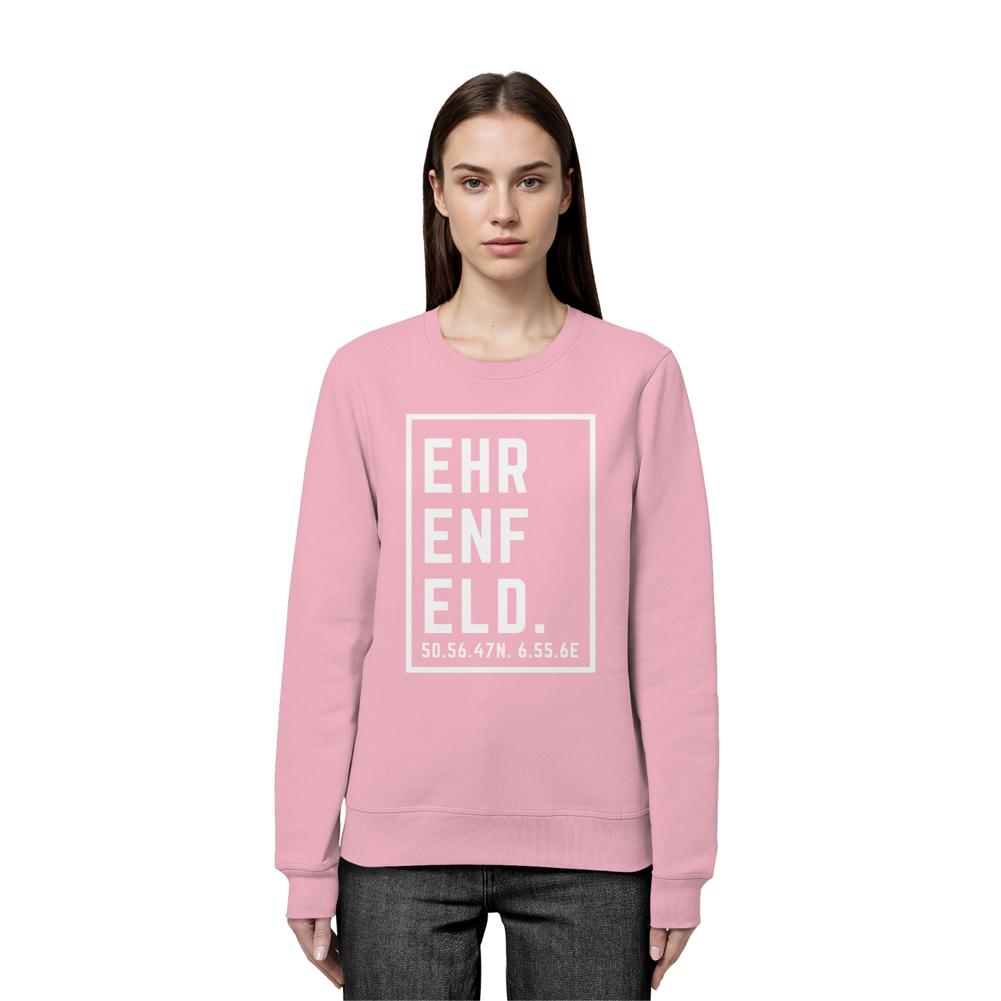 Ehrenfeld Koordinaten (großer Druck auf der Brust) - Organic Basic Unisex Sweatshirt