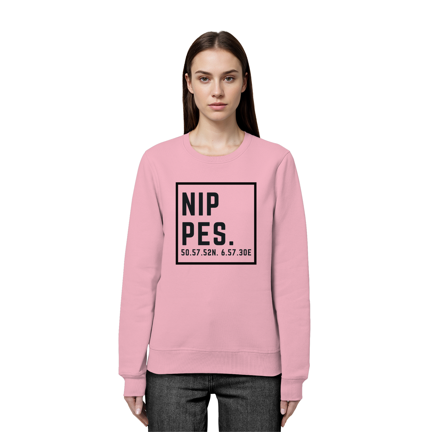 Nippes Koordinaten (großer Druck auf der Brust) - Organic Basic Unisex Sweatshirt