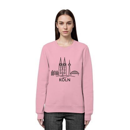 Köln Skyline (großer Druck auf der Brust) - Organic Basic Unisex Sweatshirt