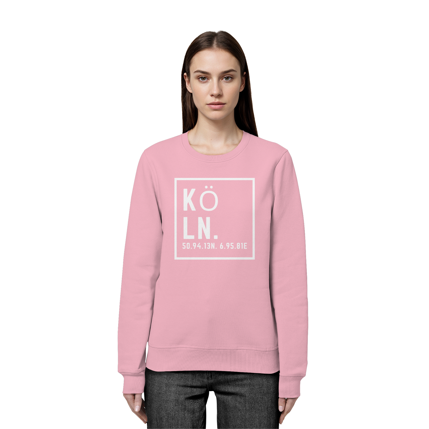 Köln Koordinaten (großer Druck auf der Brust) - Organic Basic Unisex Sweatshirt