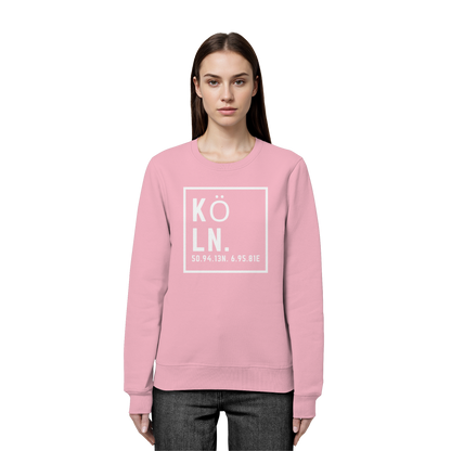 Köln Koordinaten (großer Druck auf der Brust) - Organic Basic Unisex Sweatshirt