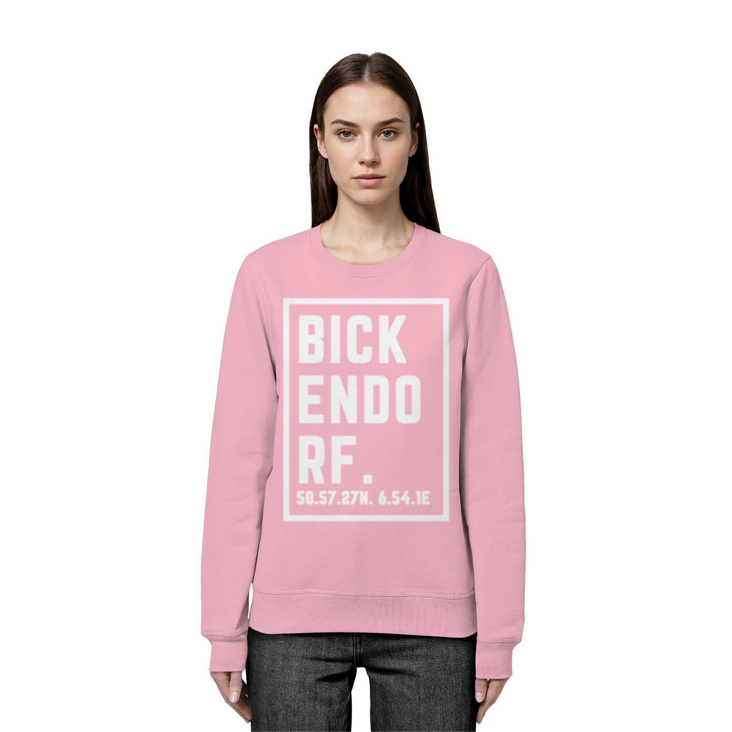 Bickendorf Koordinaten (großer Druck auf der Brust) - Organic Basic Unisex Sweatshirt