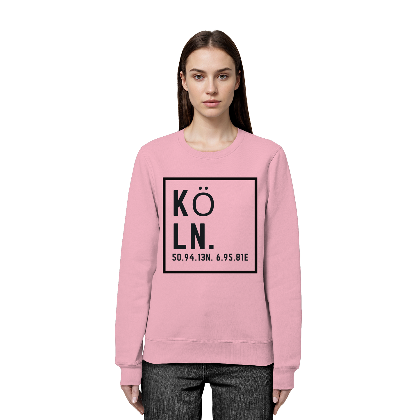 Köln Koordinaten (großer Druck auf der Brust) - Organic Basic Unisex Sweatshirt