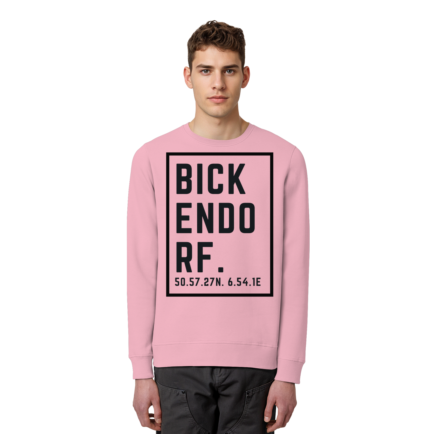Bickendorf Koordinaten (großer Druck auf der Brust) - Organic Basic Unisex Sweatshirt