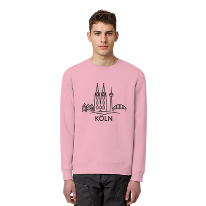 Köln Skyline (großer Druck auf der Brust) - Organic Basic Unisex Sweatshirt