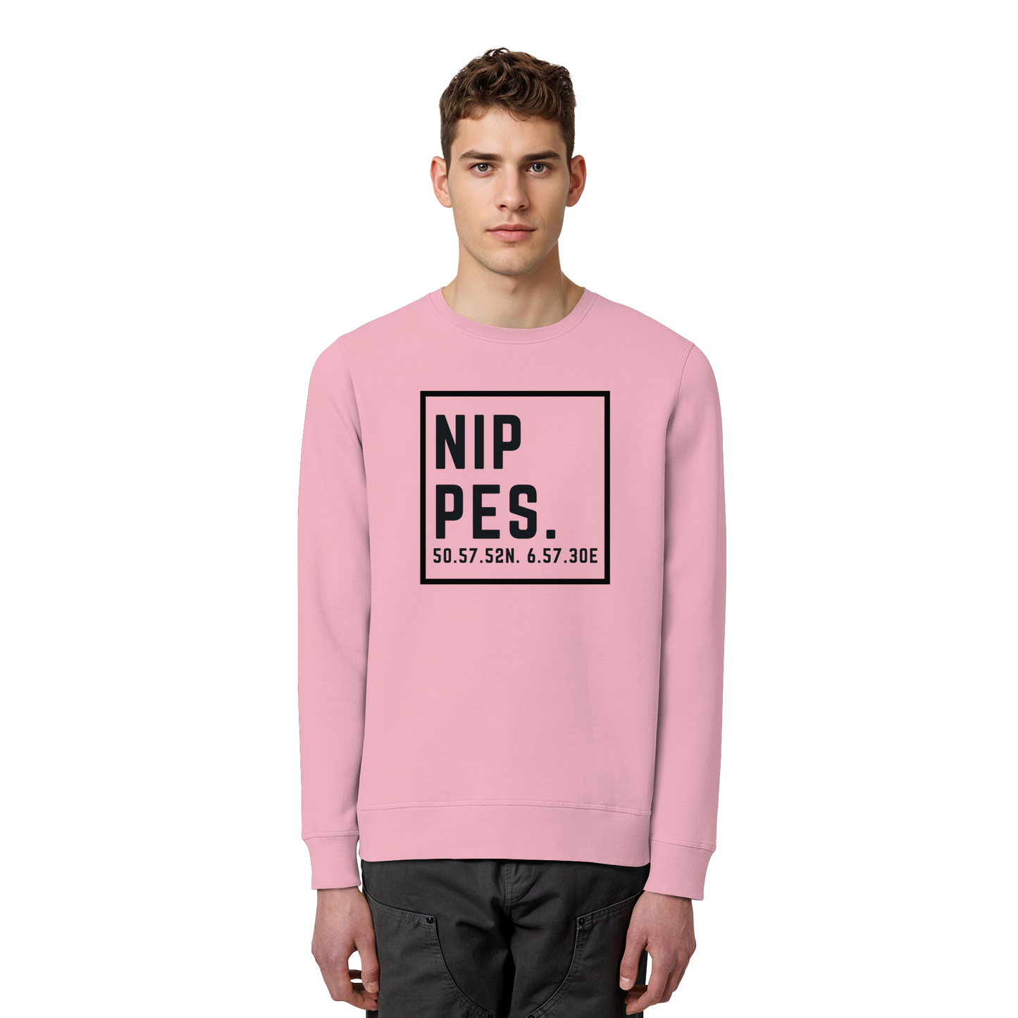 Nippes Koordinaten (großer Druck auf der Brust) - Organic Basic Unisex Sweatshirt