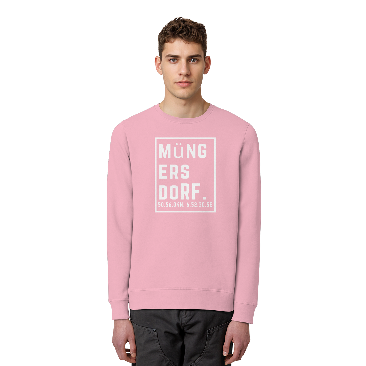 Müngersdorf Koordinaten (großer Druck auf der Brust) - Organic Basic Unisex Sweatshirt