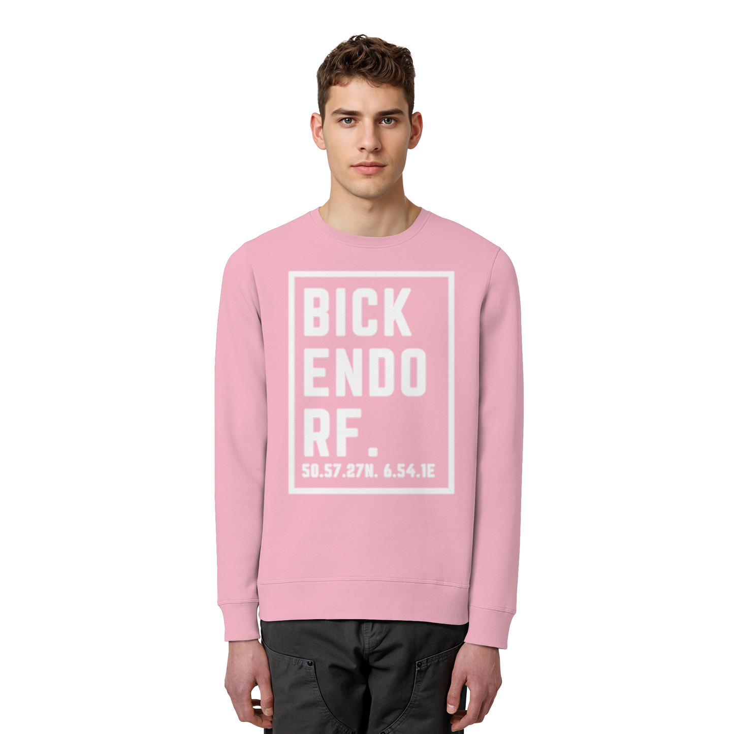 Bickendorf Koordinaten (großer Druck auf der Brust) - Organic Basic Unisex Sweatshirt