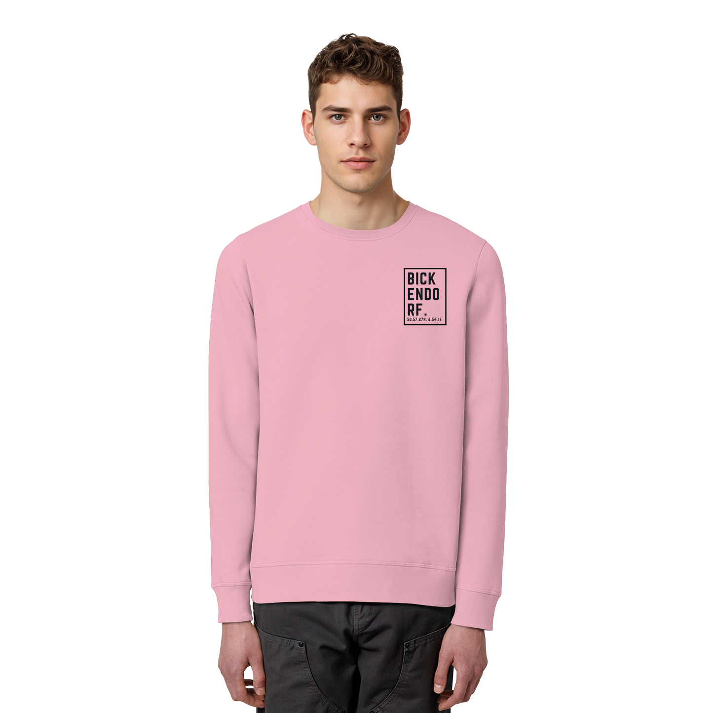 Bickendorf Koordinaten (kleiner Druck auf der Brust) - Organic Basic Unisex Sweatshirt