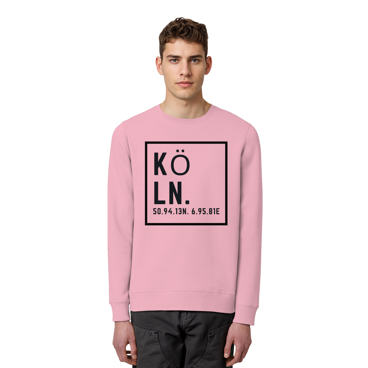 Köln Koordinaten (großer Druck auf der Brust) - Organic Basic Unisex Sweatshirt