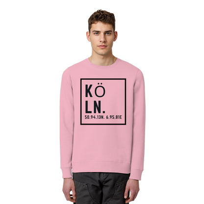 Köln Koordinaten (großer Druck auf der Brust) - Organic Basic Unisex Sweatshirt