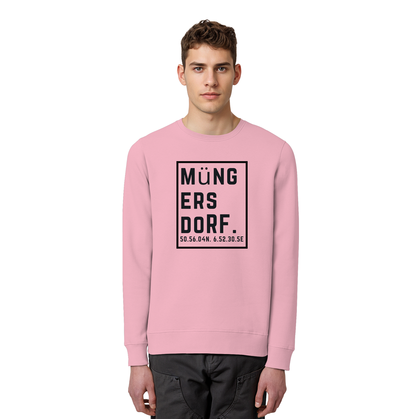 Müngersdorf Koordinaten (großer Druck auf der Brust) - Organic Basic Unisex Sweatshirt