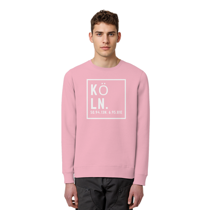 Köln Koordinaten (großer Druck auf der Brust) - Organic Basic Unisex Sweatshirt