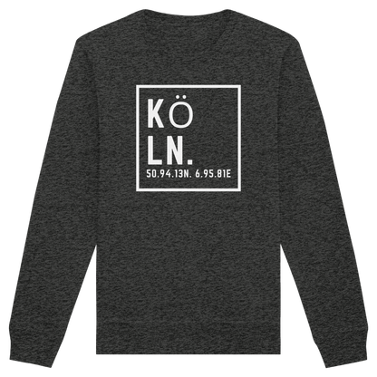Köln Koordinaten (großer Druck auf der Brust) - Organic Basic Unisex Sweatshirt