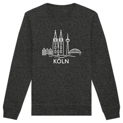 Köln Skyline (großer Druck auf der Brust) - Organic Basic Unisex Sweatshirt
