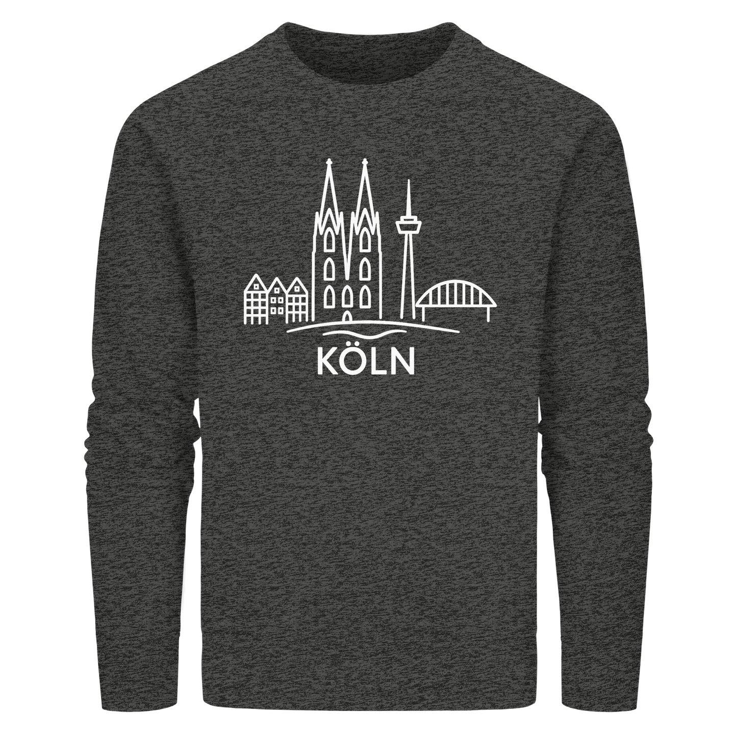 Köln Skyline (großer Druck auf der Brust) - Organic Basic Unisex Sweatshirt