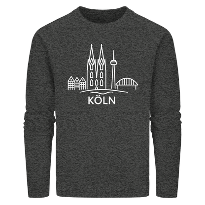 Köln Skyline (großer Druck auf der Brust) - Organic Basic Unisex Sweatshirt