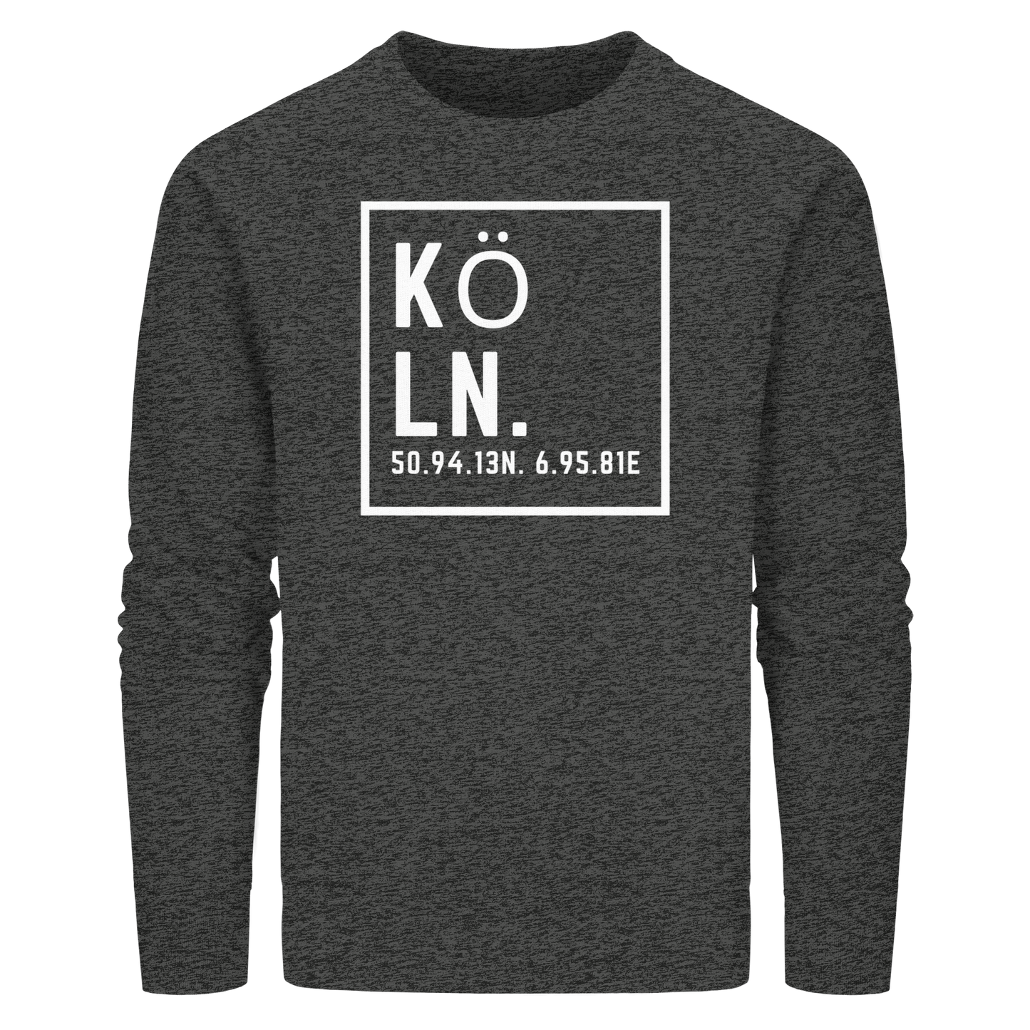 Köln Koordinaten (großer Druck auf der Brust) - Organic Basic Unisex Sweatshirt
