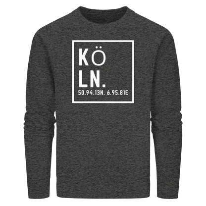 Köln Koordinaten (großer Druck auf der Brust) - Organic Basic Unisex Sweatshirt