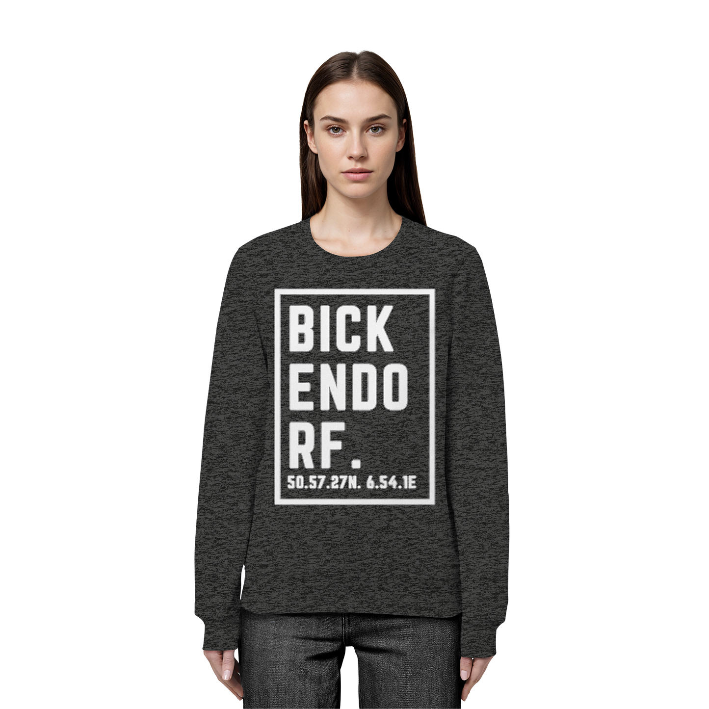 Bickendorf Koordinaten (großer Druck auf der Brust) - Organic Basic Unisex Sweatshirt