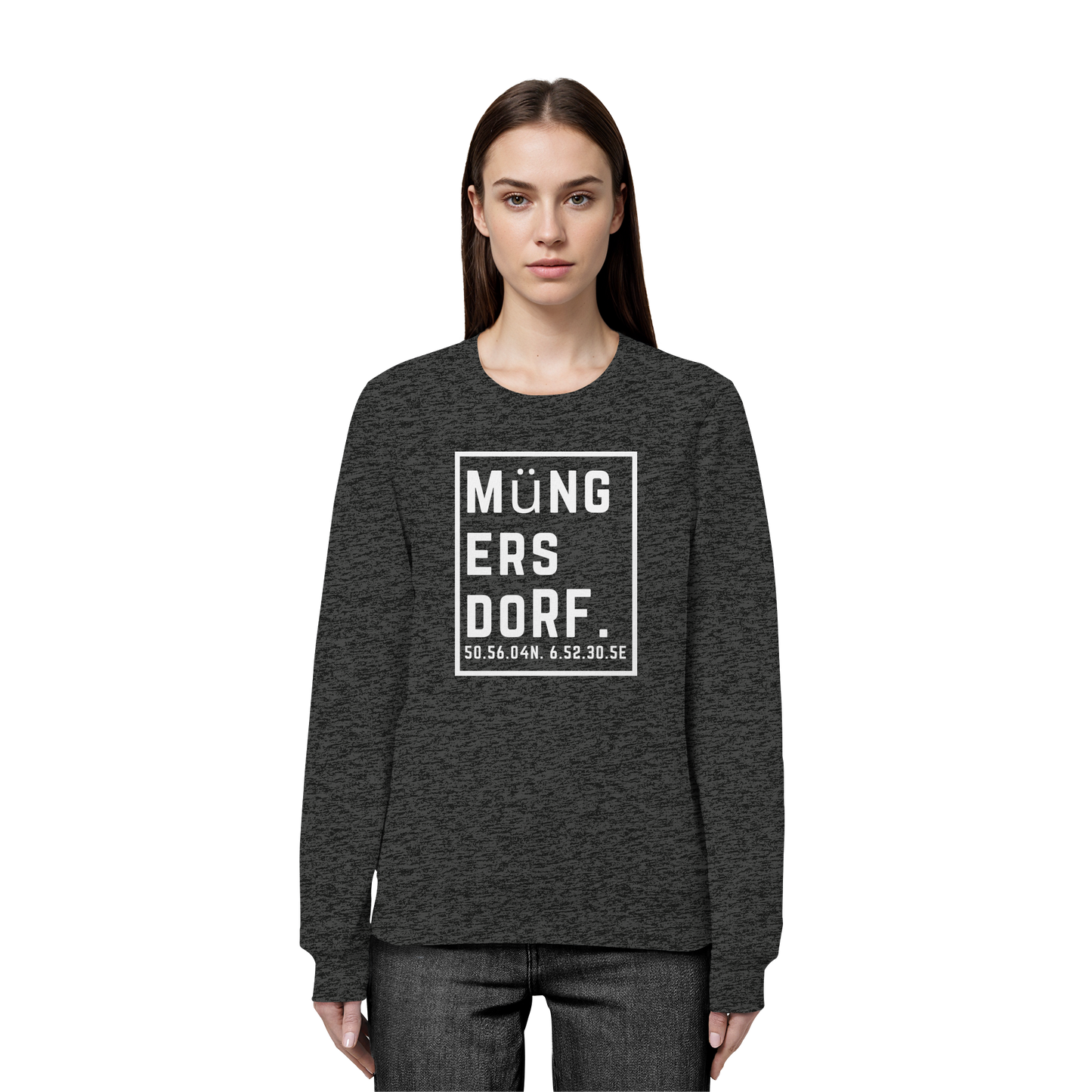 Müngersdorf Koordinaten (großer Druck auf der Brust) - Organic Basic Unisex Sweatshirt