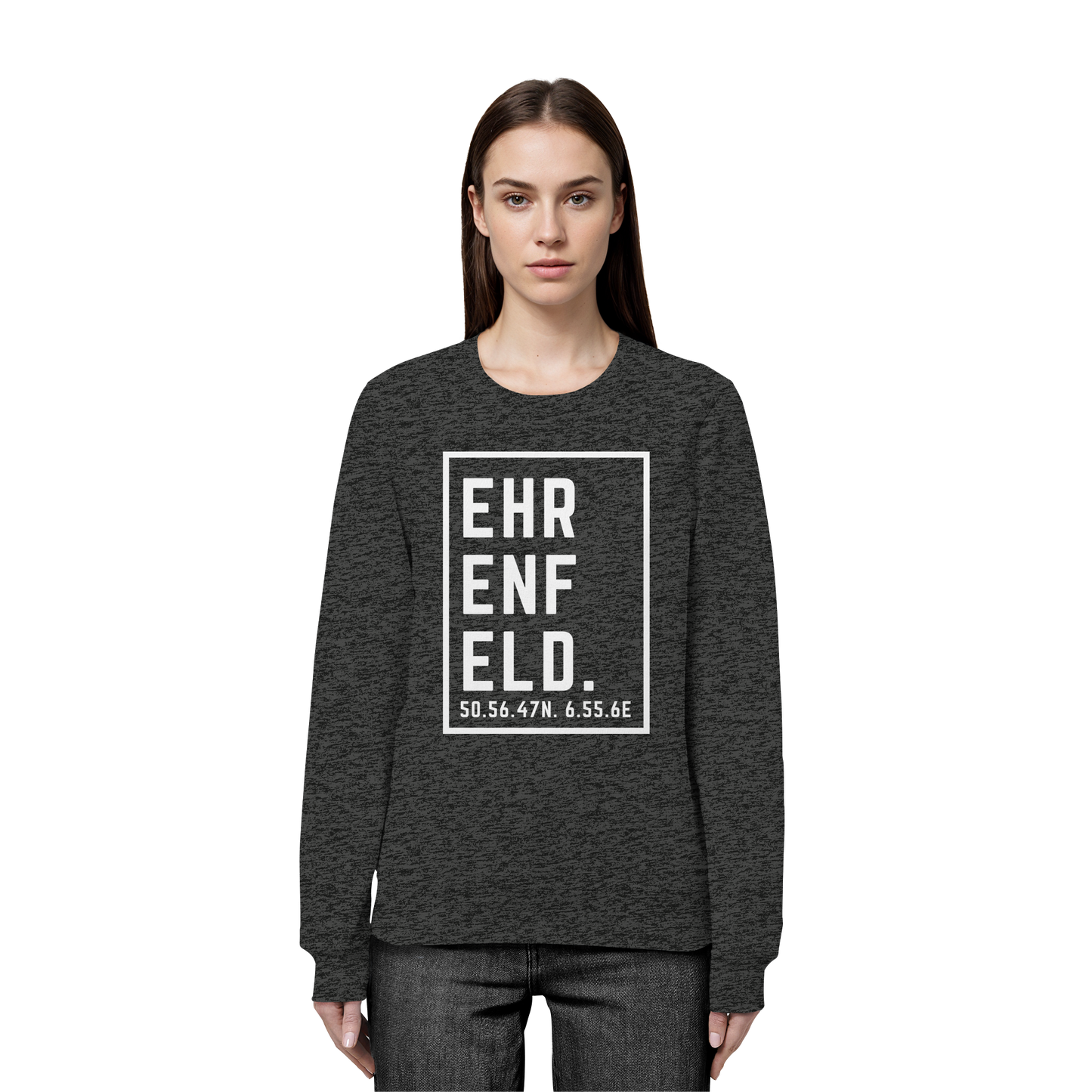 Ehrenfeld Koordinaten (großer Druck auf der Brust) - Organic Basic Unisex Sweatshirt
