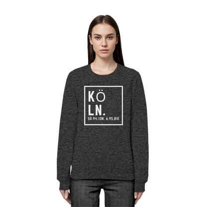 Köln Koordinaten (großer Druck auf der Brust) - Organic Basic Unisex Sweatshirt