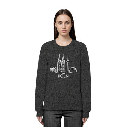 Köln Skyline (großer Druck auf der Brust) - Organic Basic Unisex Sweatshirt