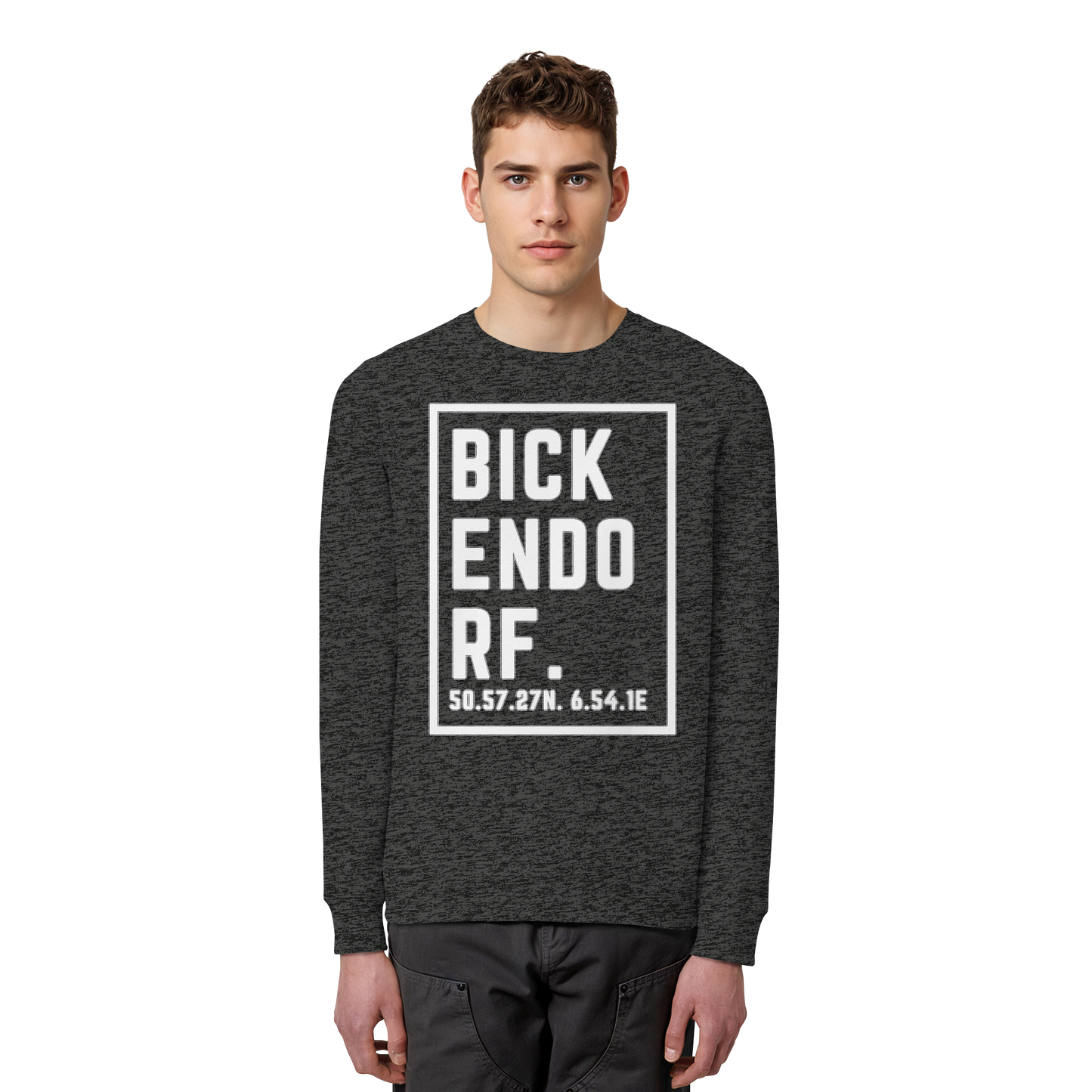 Bickendorf Koordinaten (großer Druck auf der Brust) - Organic Basic Unisex Sweatshirt