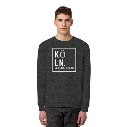 Köln Koordinaten (großer Druck auf der Brust) - Organic Basic Unisex Sweatshirt