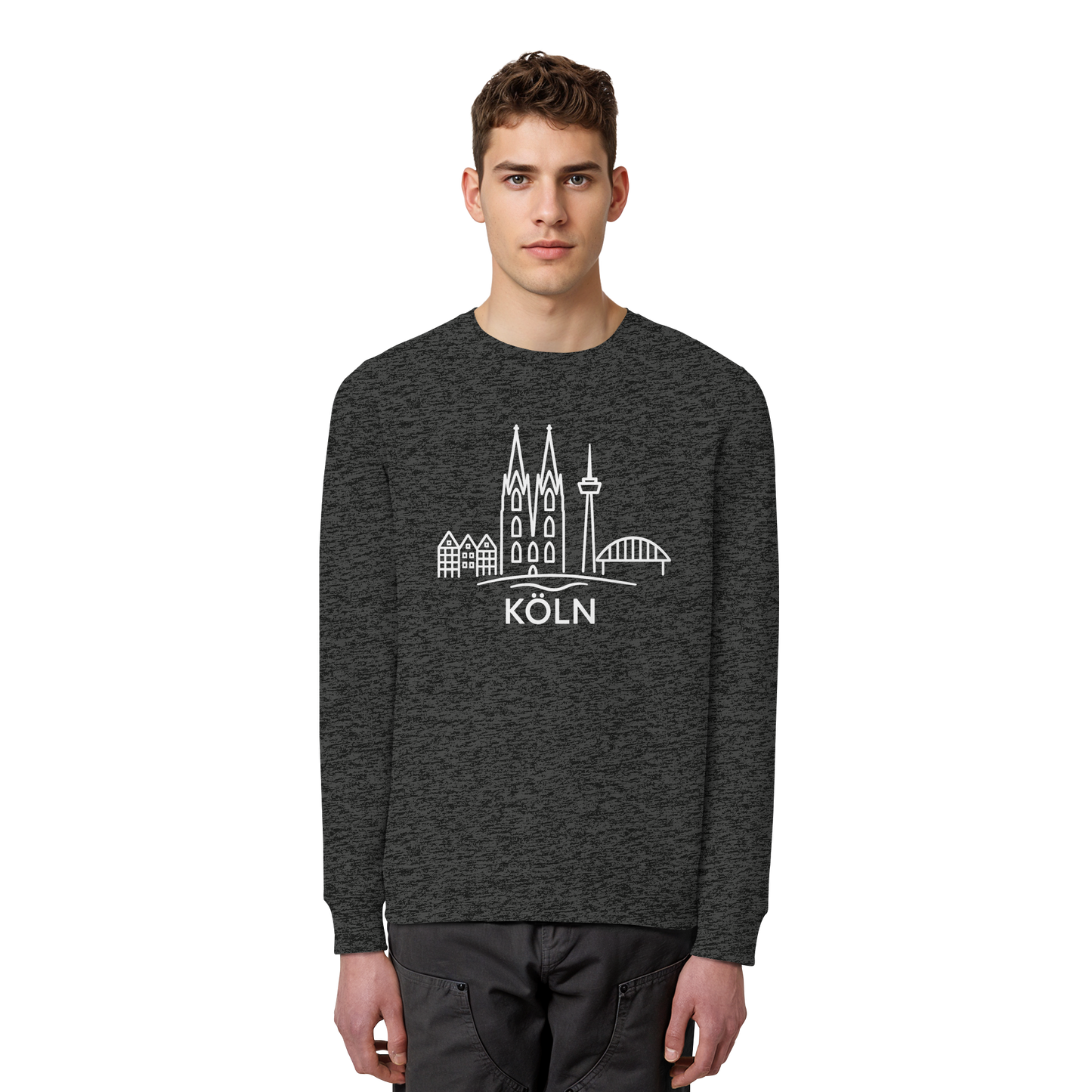 Köln Skyline (großer Druck auf der Brust) - Organic Basic Unisex Sweatshirt