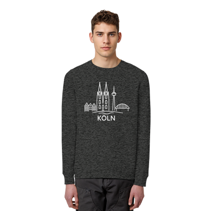 Köln Skyline (großer Druck auf der Brust) - Organic Basic Unisex Sweatshirt