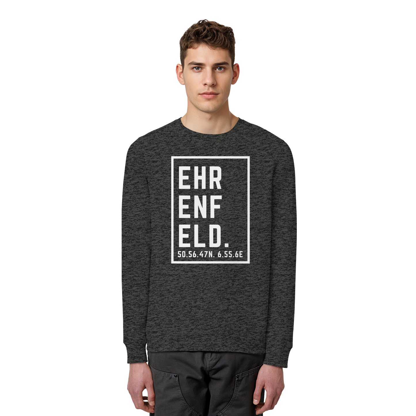 Ehrenfeld Koordinaten (großer Druck auf der Brust) - Organic Basic Unisex Sweatshirt