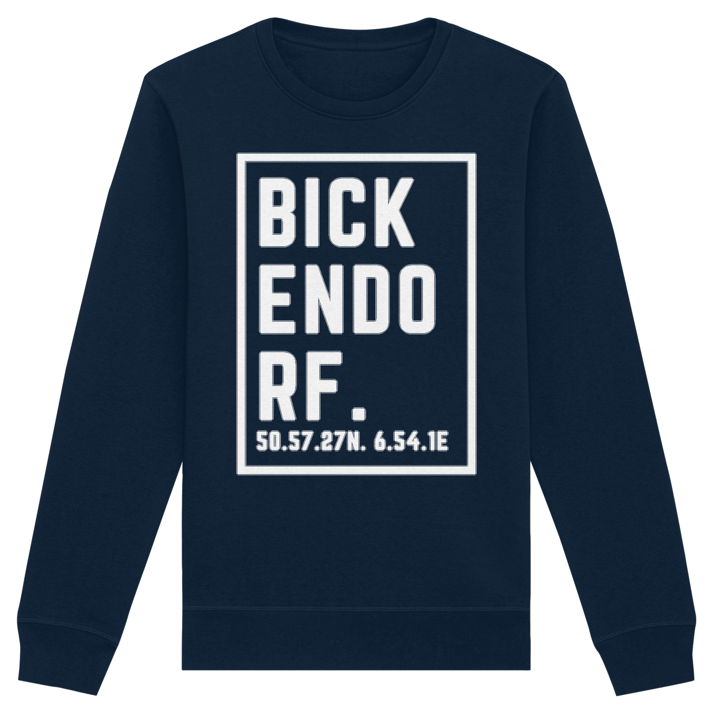 Bickendorf Koordinaten (großer Druck auf der Brust) - Organic Basic Unisex Sweatshirt