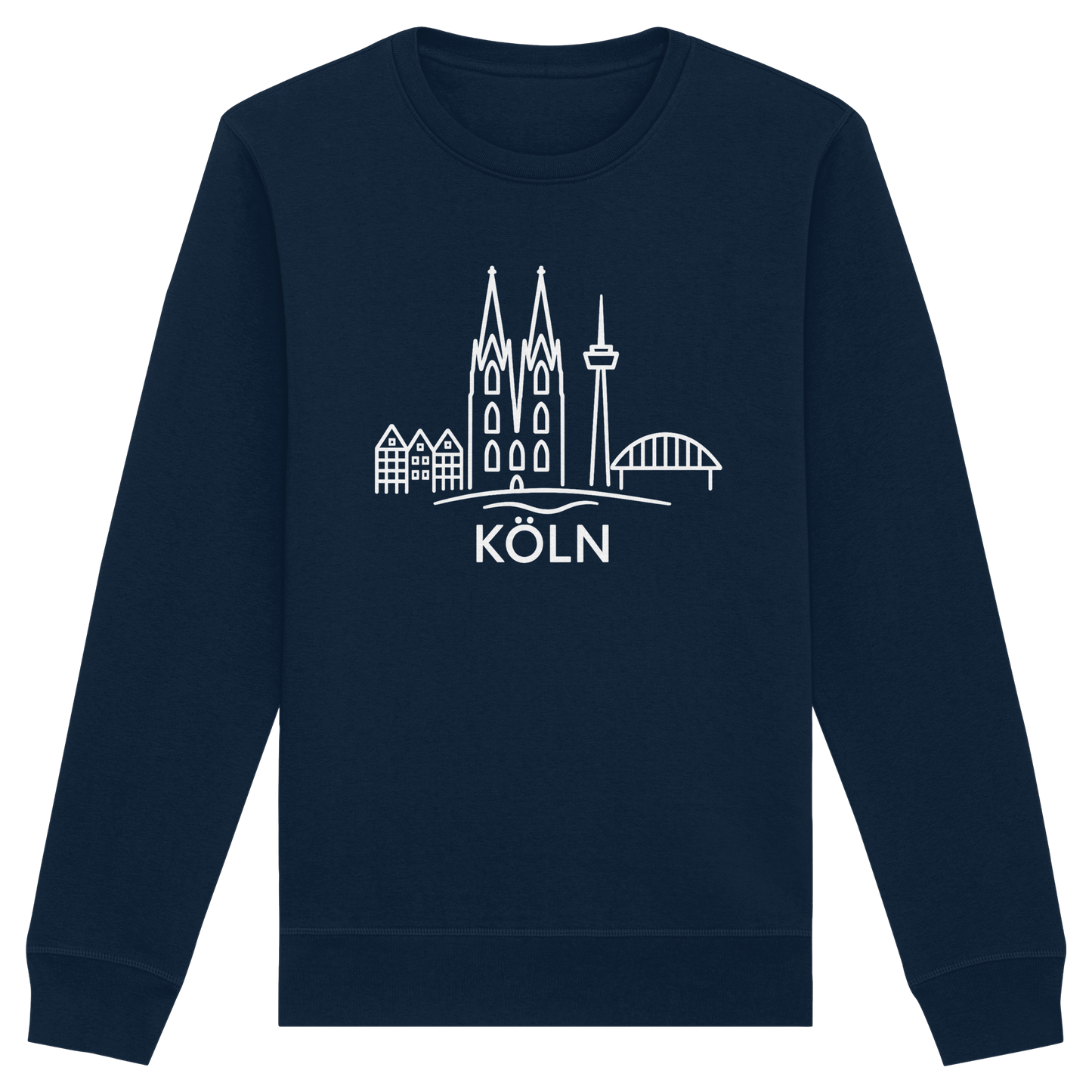 Köln Skyline (großer Druck auf der Brust) - Organic Basic Unisex Sweatshirt