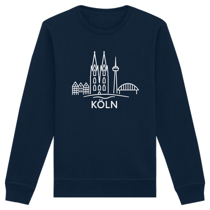 Köln Skyline (großer Druck auf der Brust) - Organic Basic Unisex Sweatshirt