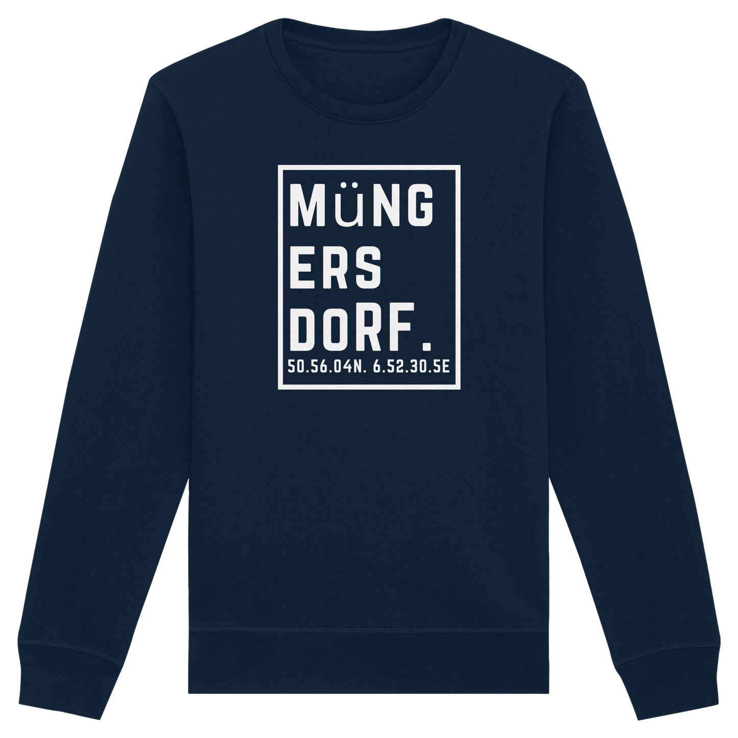 Müngersdorf Koordinaten (großer Druck auf der Brust) - Organic Basic Unisex Sweatshirt
