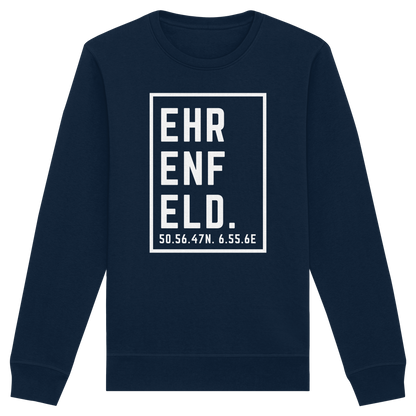 Ehrenfeld Koordinaten (großer Druck auf der Brust) - Organic Basic Unisex Sweatshirt