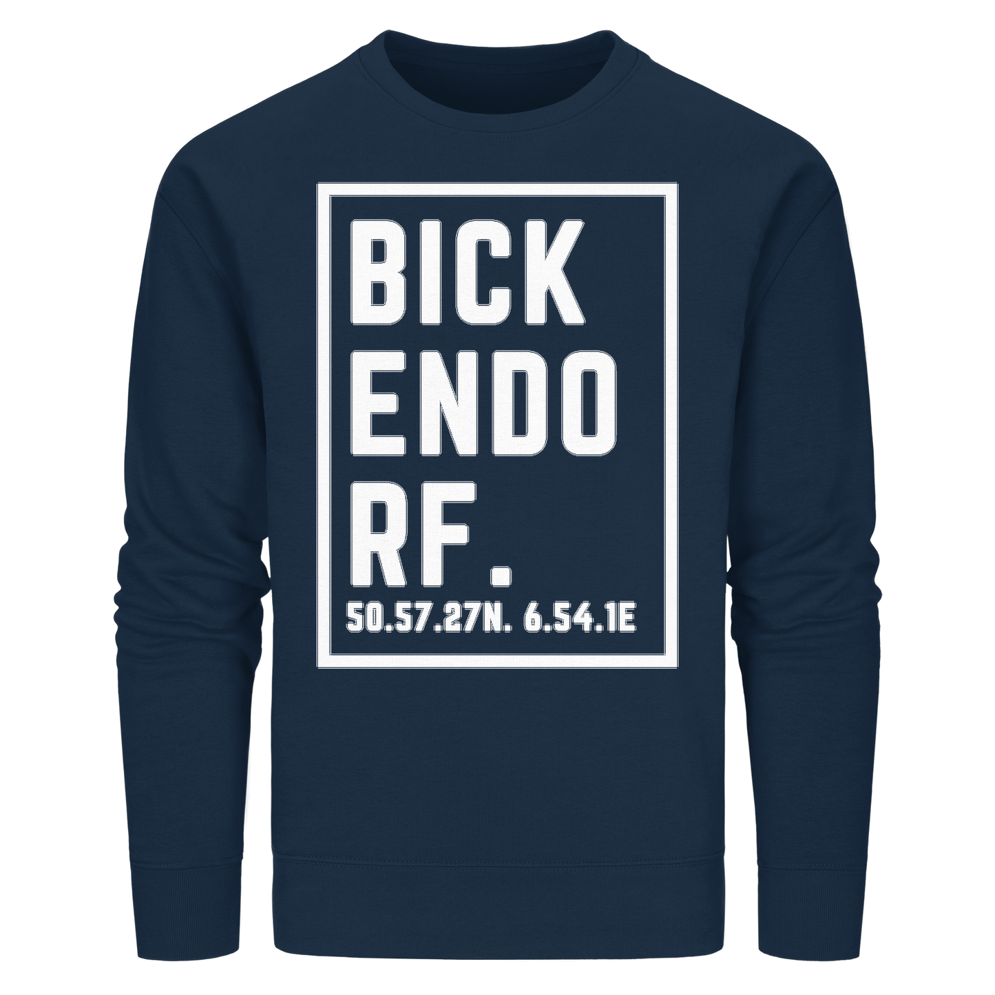 Bickendorf Koordinaten (großer Druck auf der Brust) - Organic Basic Unisex Sweatshirt