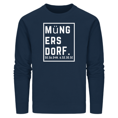 Müngersdorf Koordinaten (großer Druck auf der Brust) - Organic Basic Unisex Sweatshirt