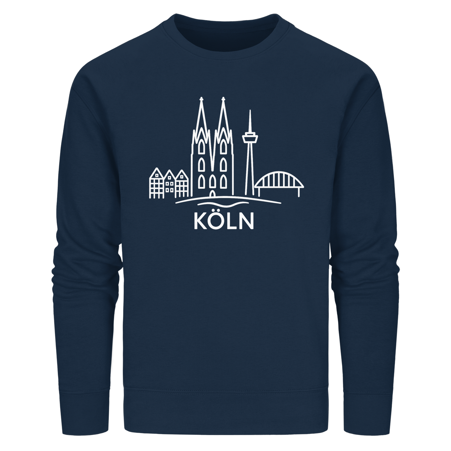 Köln Skyline (großer Druck auf der Brust) - Organic Basic Unisex Sweatshirt