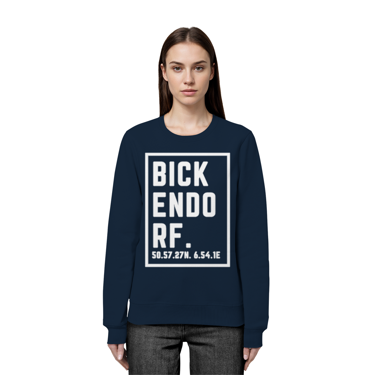 Bickendorf Koordinaten (großer Druck auf der Brust) - Organic Basic Unisex Sweatshirt